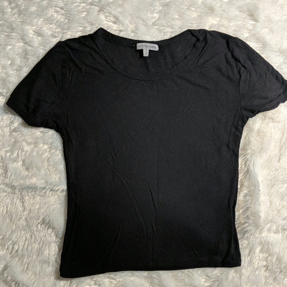 3/$15 Black crop top